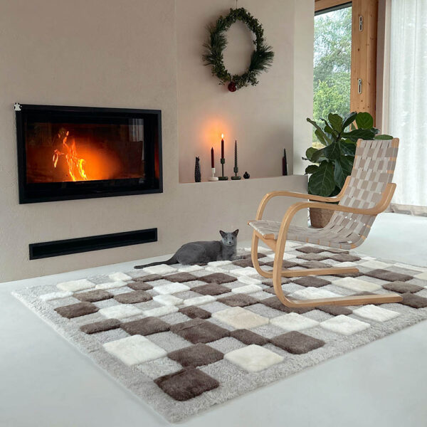 Unique aito lampaannahkamatto